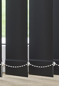 Palermo (Blackout), Black - Vertical Blind Slats